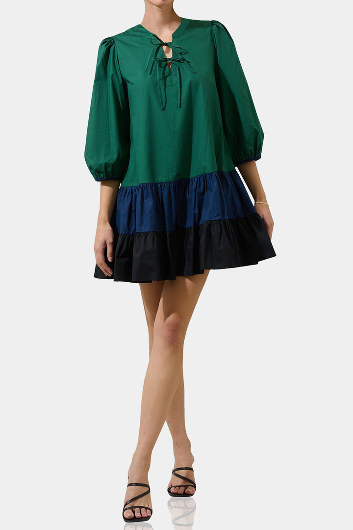 Block Colour Dress | Long Sleeve Colour Block Dress | Kyle X Shahida Kyle x Shahida Block Colour Dress | Long Sleeve Colour Block Dress | Kyle X Shahida Kyle x Shahida
