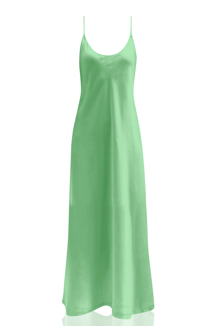 satin cami maxi slip dress & Other Stories cami maxi slip dress with low back in light orange
