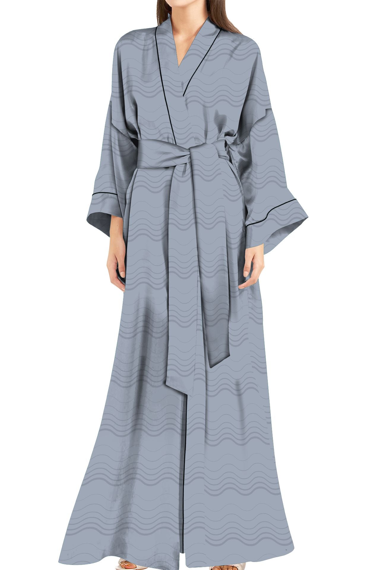 "silk kimono robe womens" "cute kimonos" "gray kimono" "Kyle X Shahida"