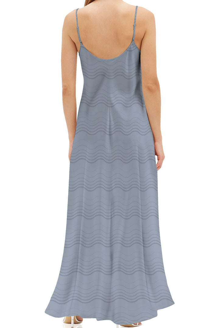 maxi cami slip dress Bxsruta Women's Casual Sleeveless Cami Maxi Dress Loose Straight Fit Summer Slip Dress for Everyday Beach Vacation Adjustable Spaghetti Strap