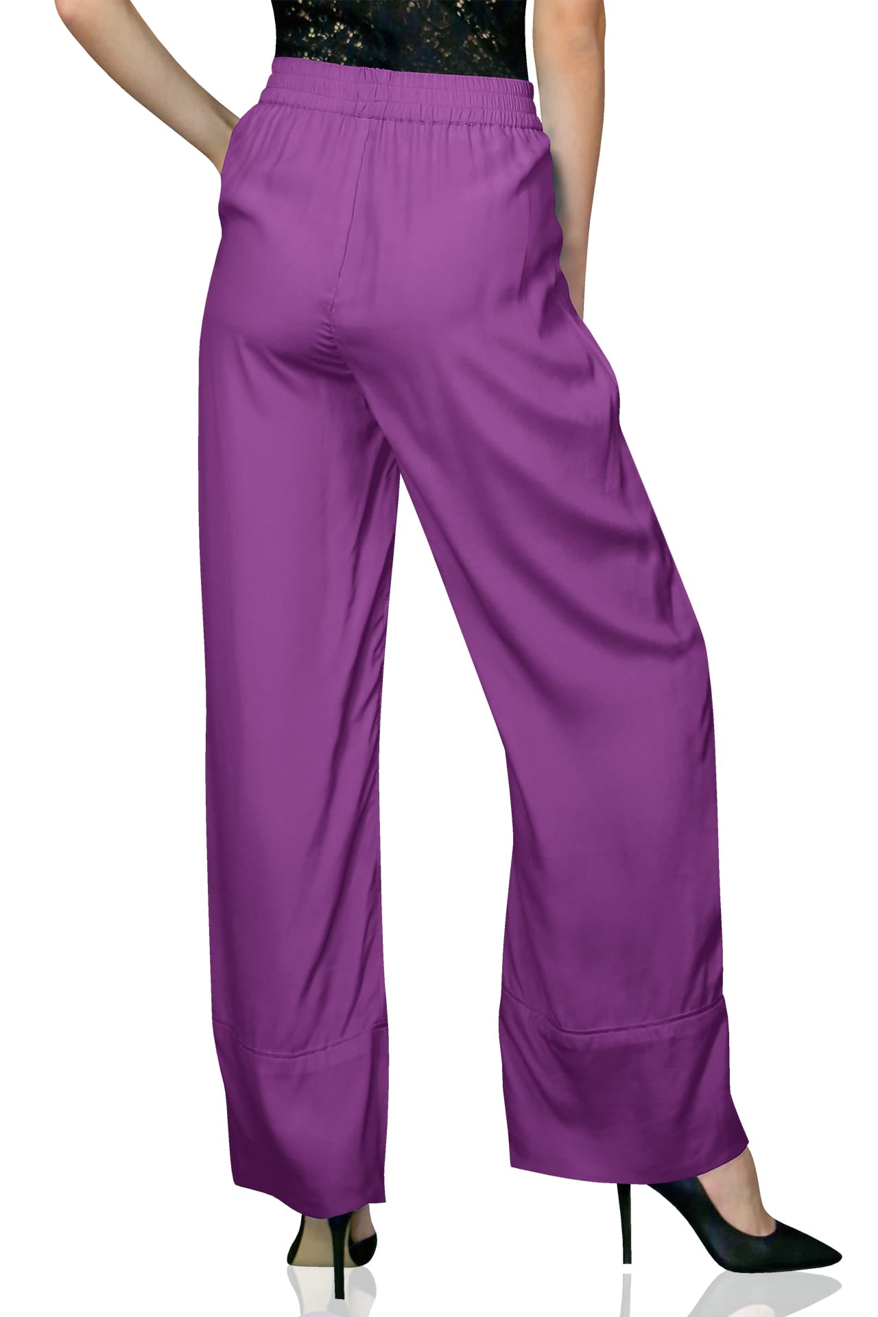 "purple color pants" "straight leg dress pants" "womens pants purple" "Kyle X Shahida"