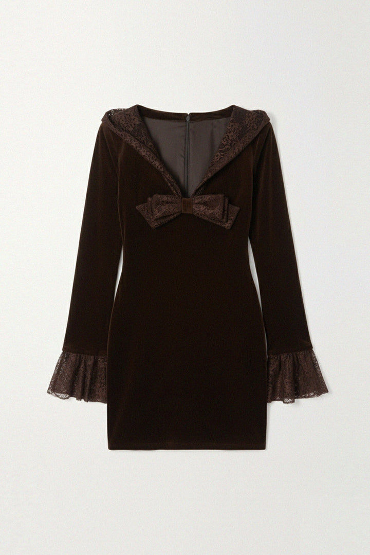 romantic brown party dress with bow detail, shahida-kyle-richards,