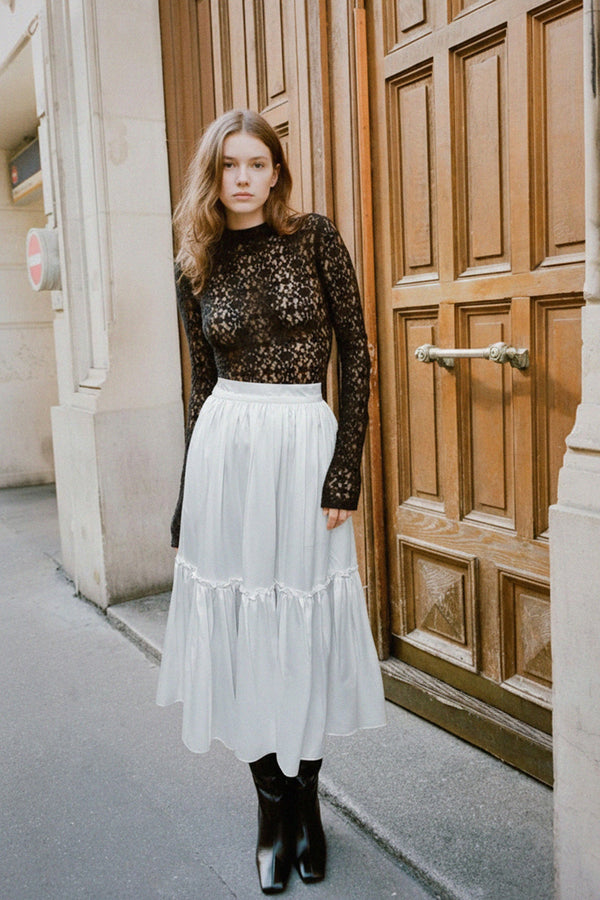 high-waisted tiered midi skirt,
casual tiered midi skirt,
elegant tiered midi skirt,
N ea Pari,