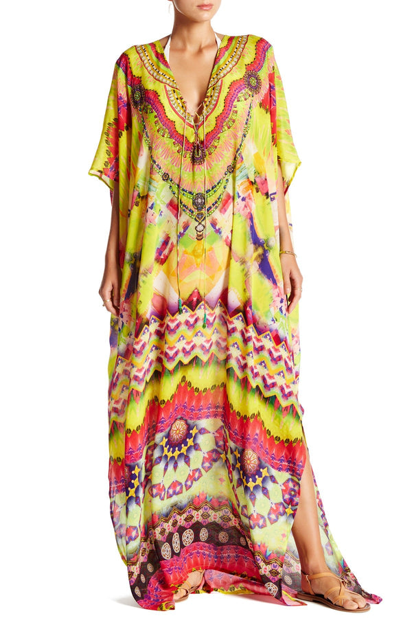 Multi Wear Yellow Summer Kaftan