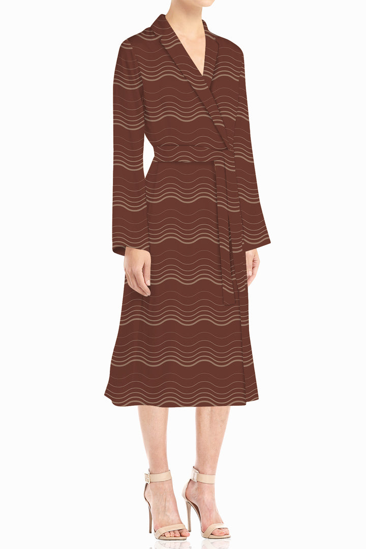Kyle X Shahida,
midi wrap dress,
jackets and coats,
collared wrap midi dress,