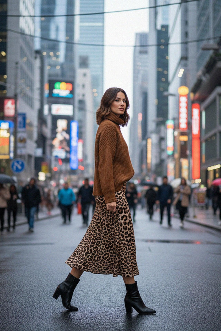 Shahida Parides,
high waisted knee length skirt,
cute knee length skirts,
casual midi skirt,