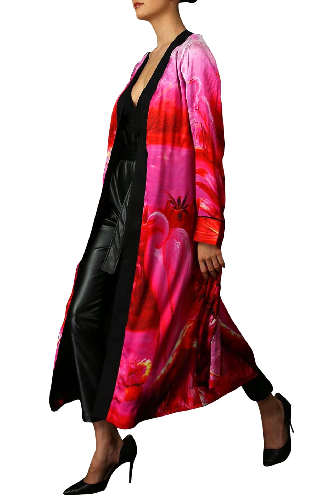"Kyle X Shahida" "robe silk kimono" "sexy silk robe" "beautiful kimono" "pink silk robe"