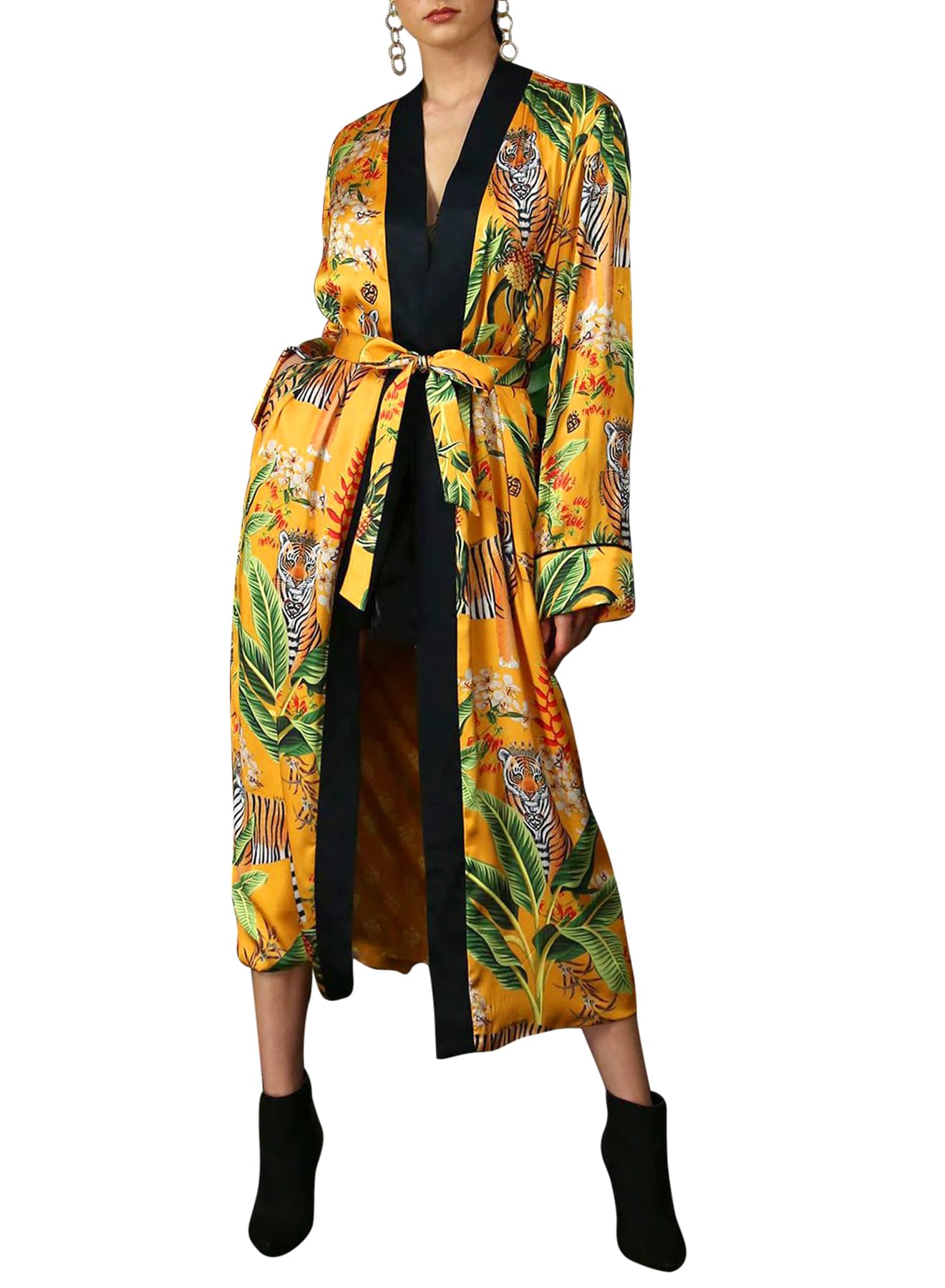 "Kyle X Shahida" "sexy silk robe" "womens kimono robes" "kimono silk robes for women" "womens long silk robe"