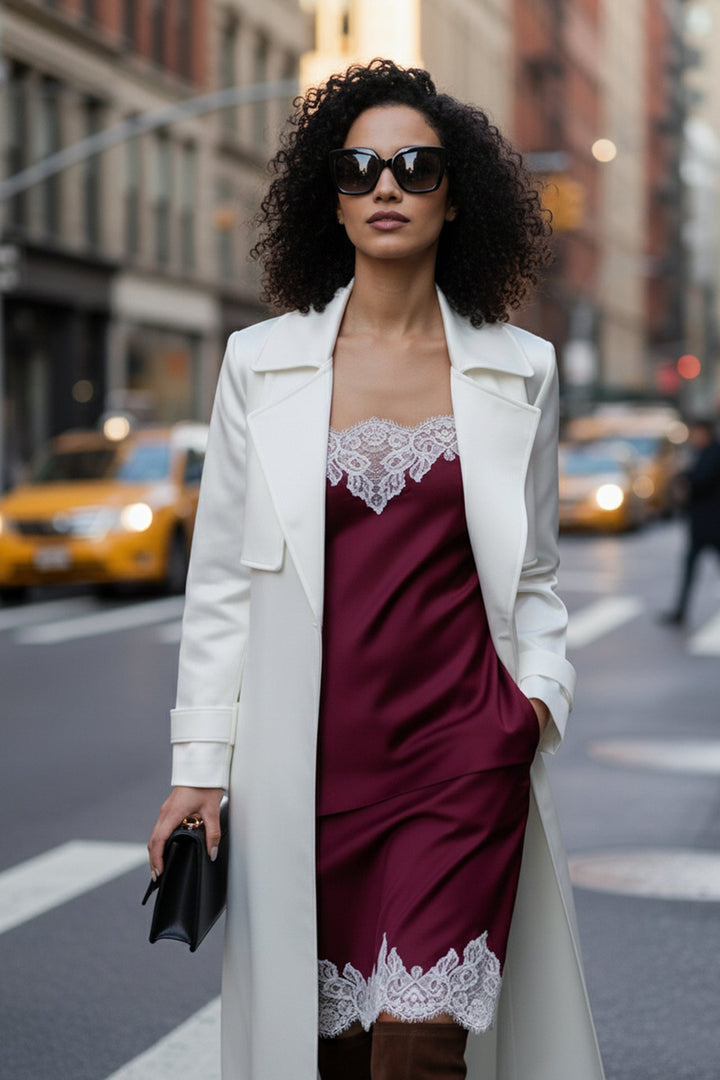 lace skirt and top set,
lace matching set,
lace trim cami top and midi skirt set,
N ea Pari,