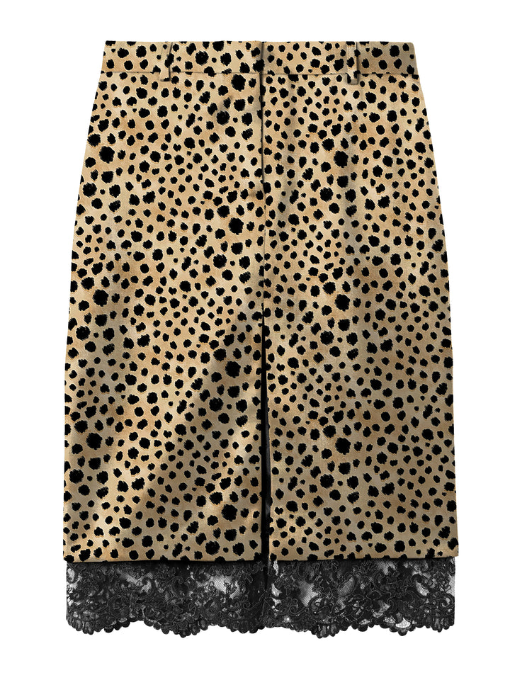 N ea Pari,
fitted lace trim skirt,
A-line lace trim mini skirt,
lace trim fashion 2025,