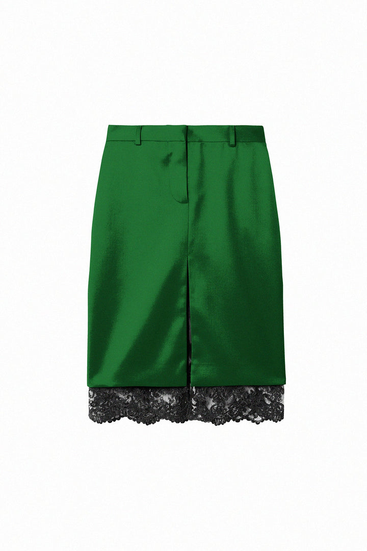 N ea Pari, lace trim mini skirt new arrivals, lace trim silk mini skirt,