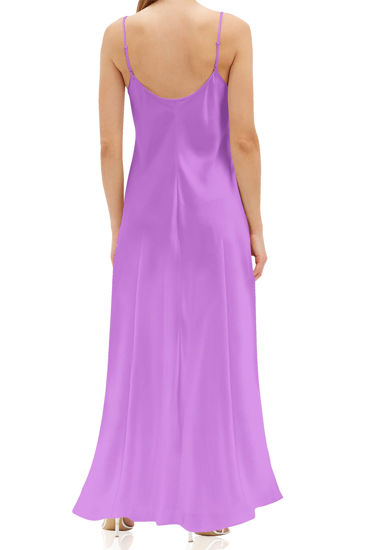 "maxi dress cami" "purple maxi slip dress," "long camisole dress" "Kyle X Shahida"