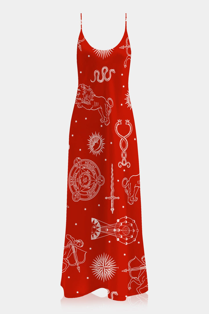 camisole maxi dress Red Long Camisole For Dress