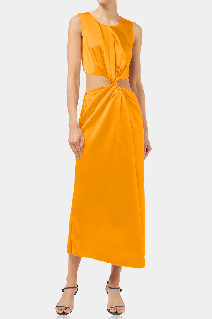 orange dress cut out sides Missyempire