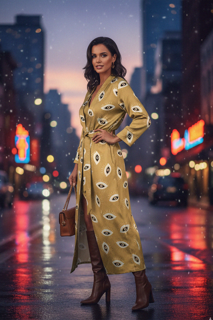 Designer Robe Dress - Silk Dressing gown