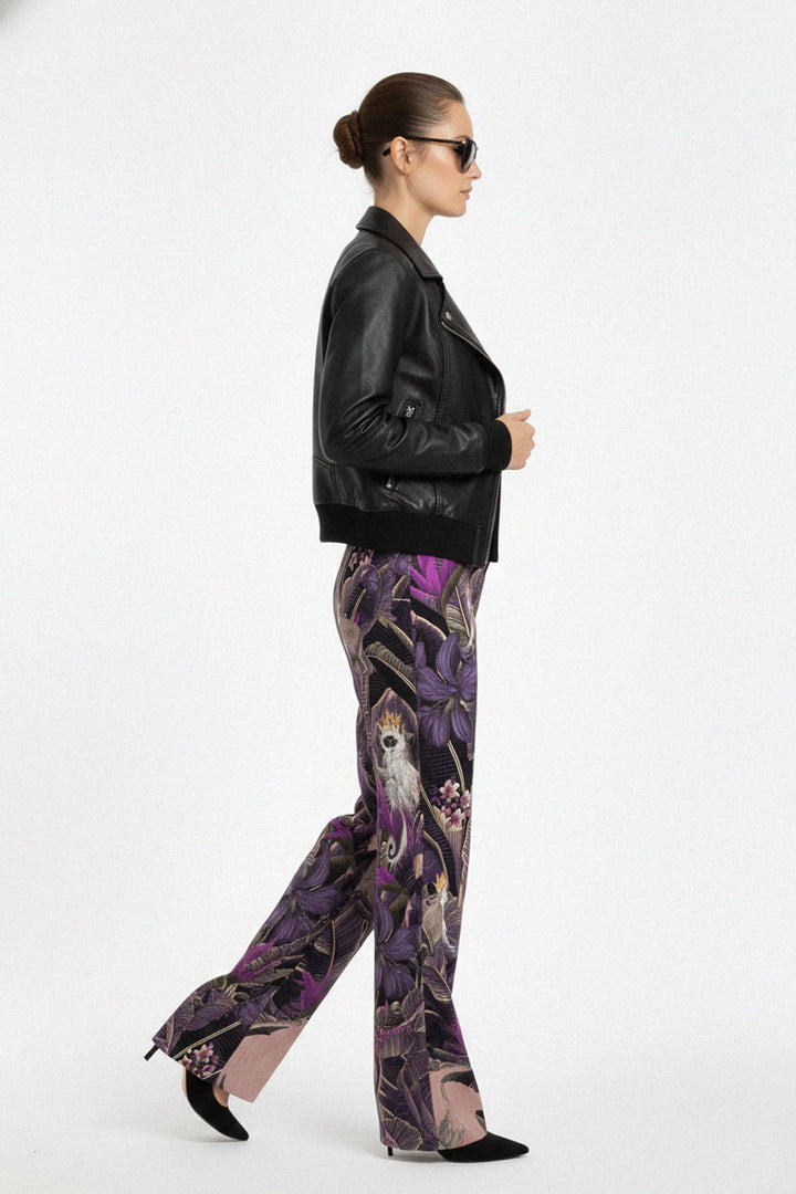 patterned silk wear, stylish nature pants, soft drape pant, shahida-kyle-richards