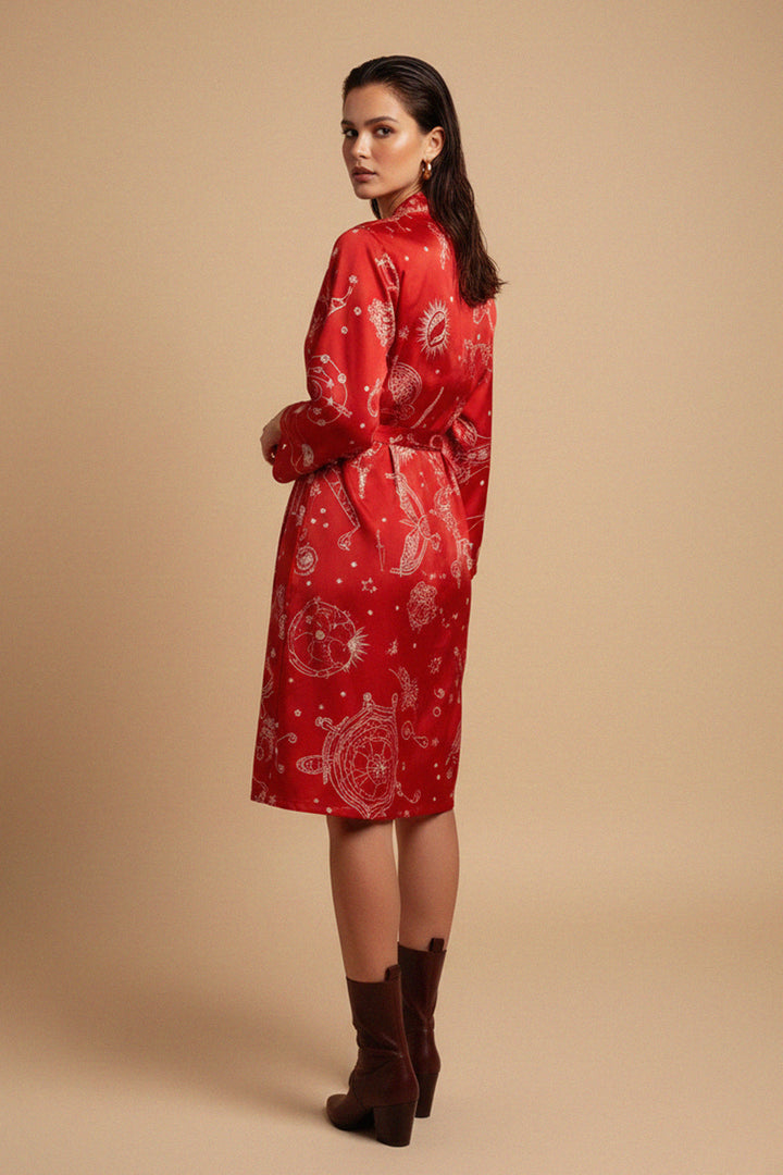 elegant style, chic kimono, stylish robe, casual wear, summer kimono, bold silk, Kyle X Shahida, designer chic