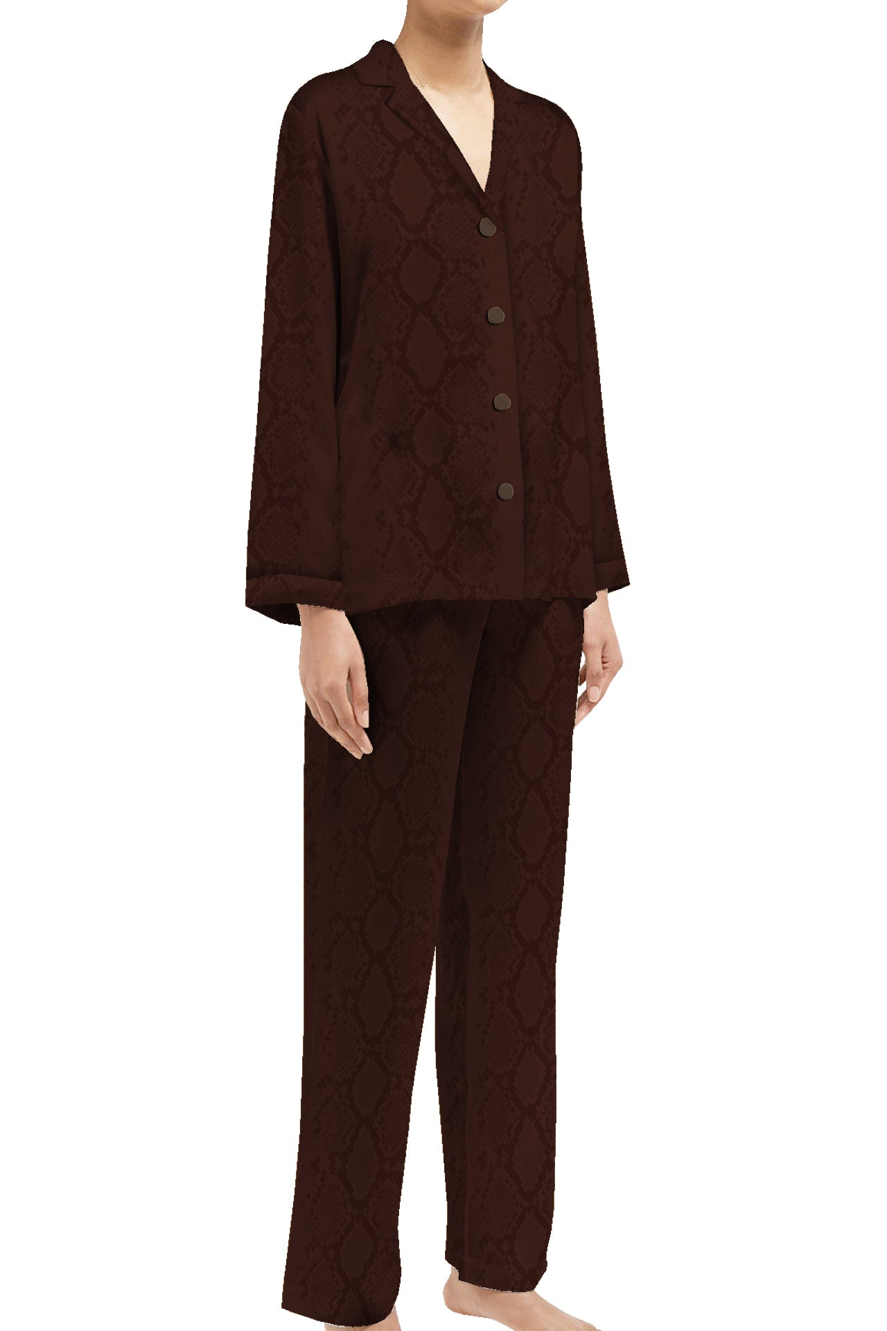Cupro Silk Jacket and Pant Set for Women