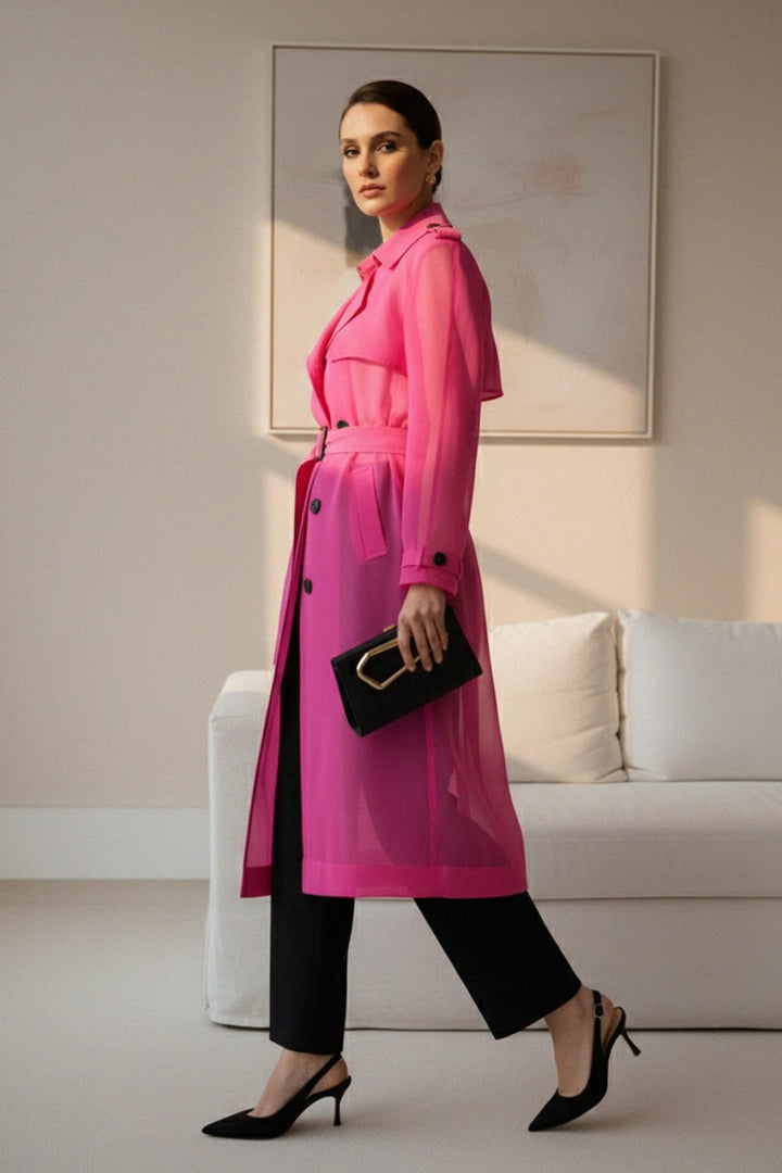 Shahida Parides,
trench coat with belt,
minimalist trench coat,
designer maxi coat,