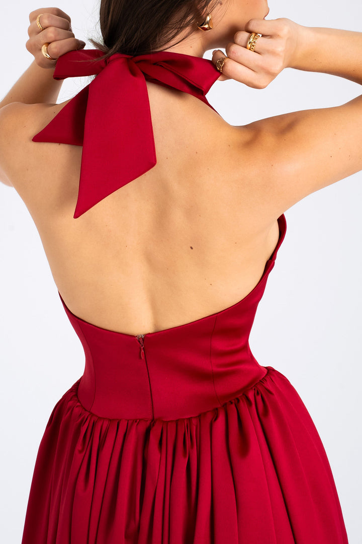 Designer Halter Cocktail Dress | Plunge Neck Dresses | Kyle X Shahida XL Designer Halter Cocktail Dress | Plunge Neck Dresses | Kyle X Shahida XL