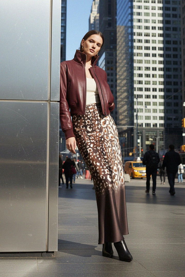 knee skirt length, knee length skorts plus size, panther print, Shahida Parides,