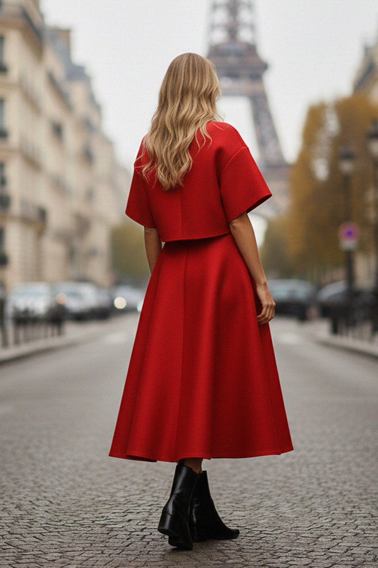Red Skirt | Mid Length Skirts For Women