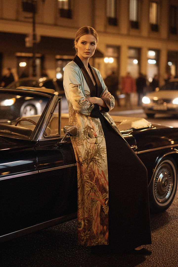 modern elegance, runway feel, bold robe, fashion night, shahida-kyle-richards, stylish woman, city style