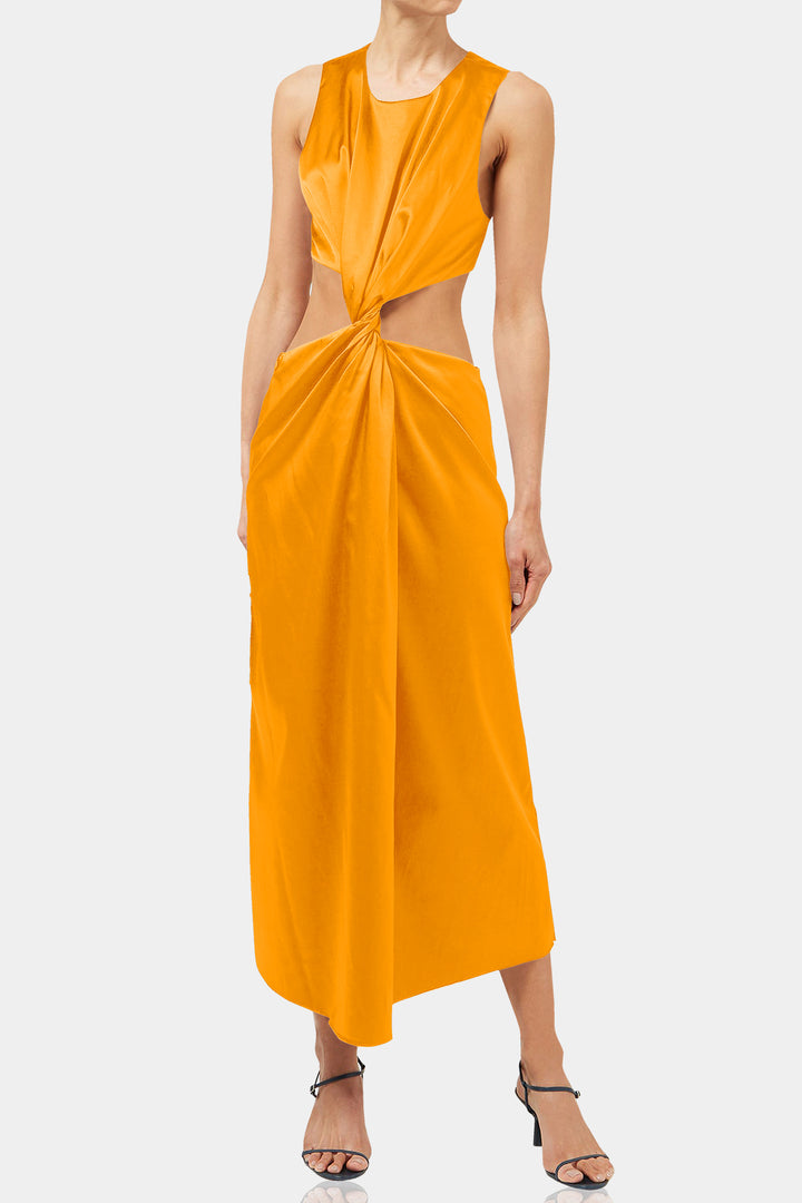 cut out front knot dress Mod Ref Knot Front Mini Dress small