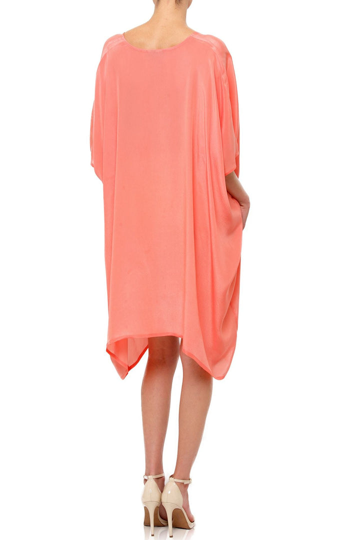 Designer Peach Color Dress | Mini Kaftan For Women Designer Peach Color Dress | Mini Kaftan For Women