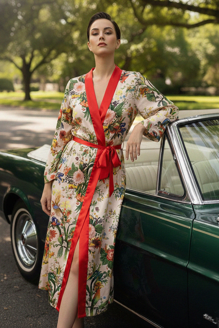 pink floral kimono, Kyle Richards, Kyle Richards Store, silk robe womens, beautiful kimono, American Woman style