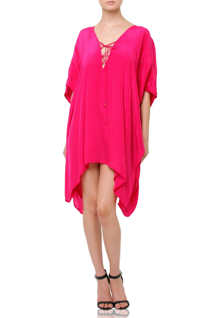 kaftan cocktail dresses Maroon Kaftan Dress: Italian Evening Gown With Slit Sleeves