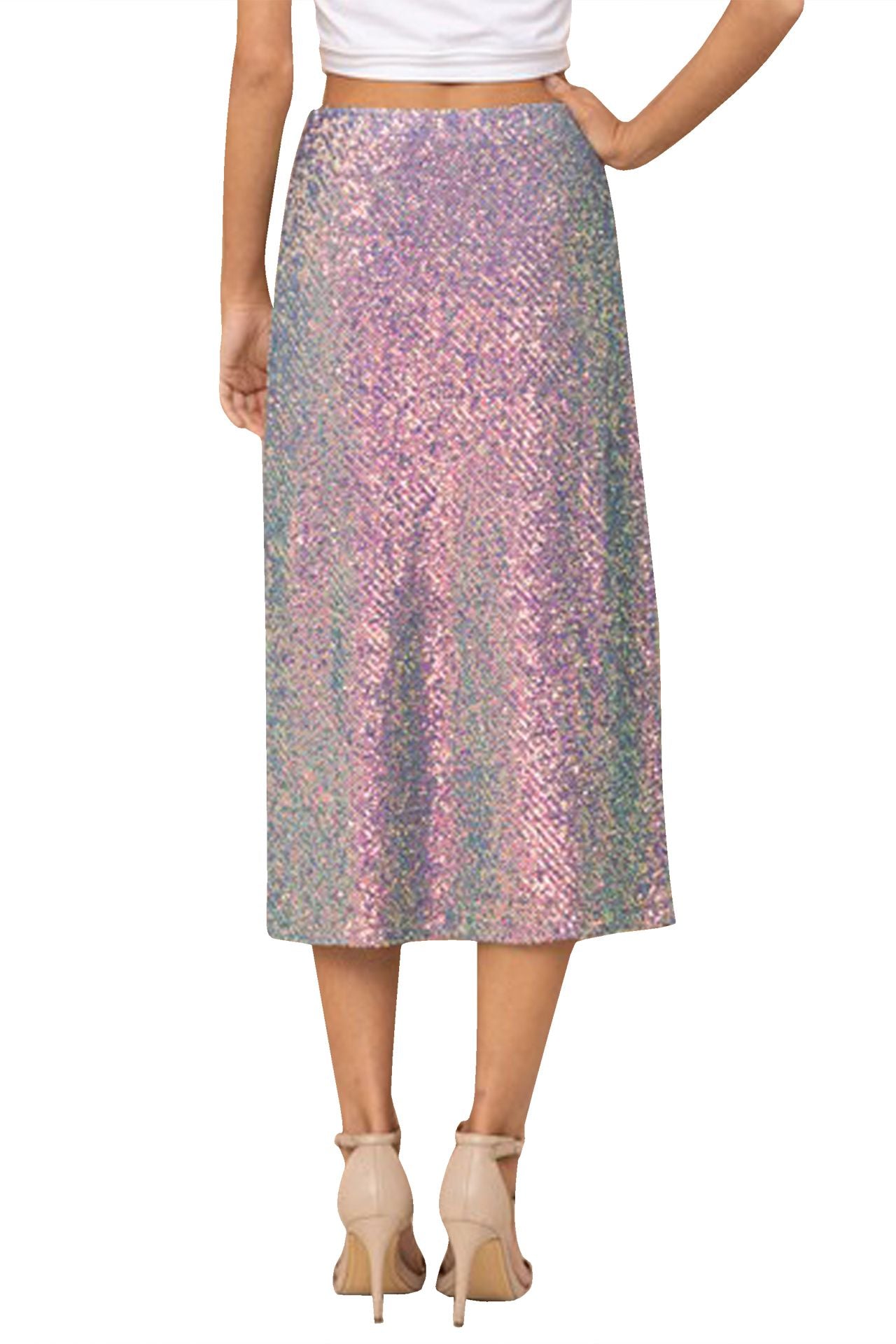 "Kyle X Shahida" "lavender sequin skirt" "purple sequin midi skirt" "purple sequin skirt" "sequin purple skirt"