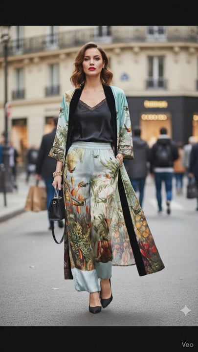 Shahida-and-kyle-richards-clothing-line-women-silk-nature-print-robe-jacket-in-santorini-Designer-kyle-richards-store-2022