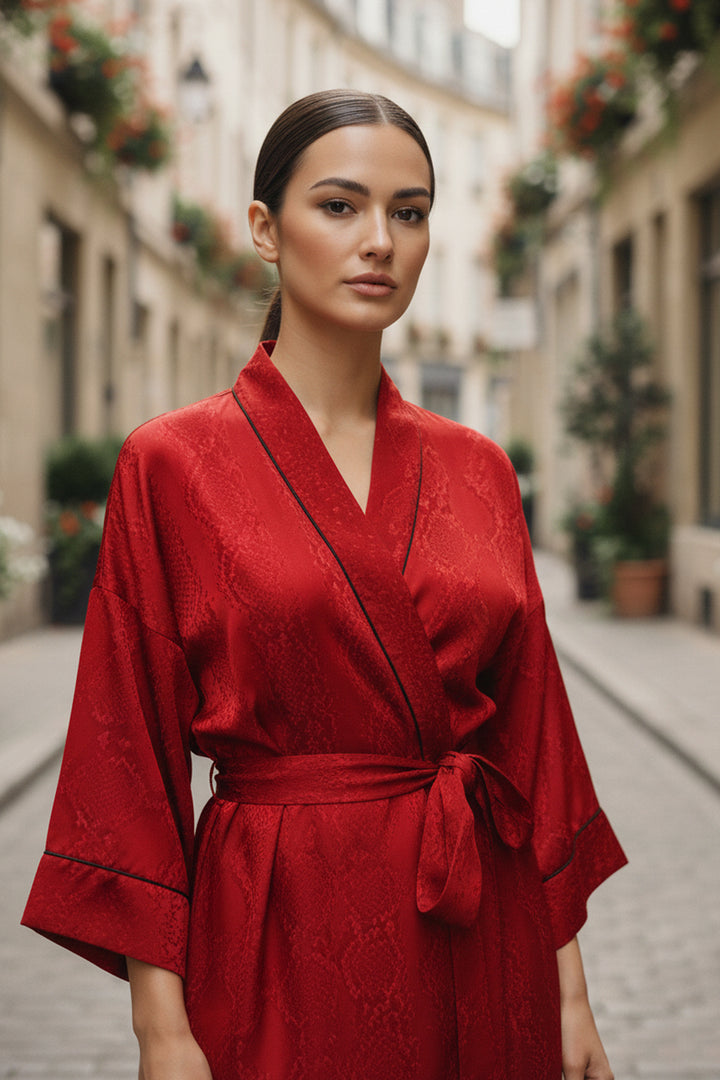 printed-short-robe, womens-short-robe, Kyle-X-Shahida, silk-kimono, luxury-robe, elegant-robe, designer-robe, womens-fashion, short-silk-robe, fashionable-robe