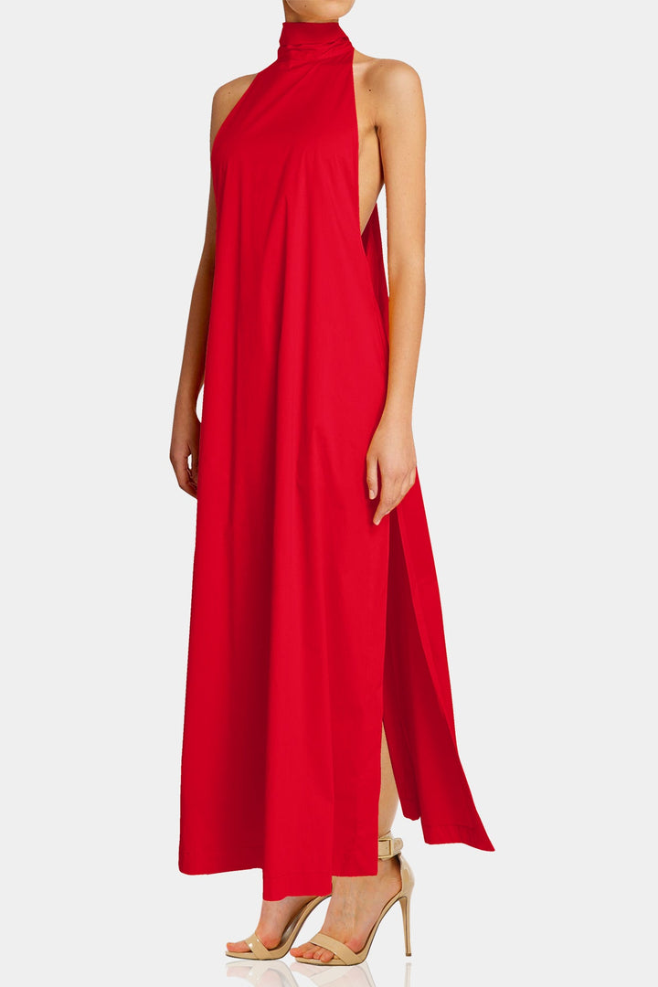 red maxi dress, elegant style, designer look, luxury fashion, women’s outfit, formal wear, chic design, stylish attire, evening gown, couture fashion, graceful look, premium outfit, timeless elegance, fashionable dress, sophisticated style