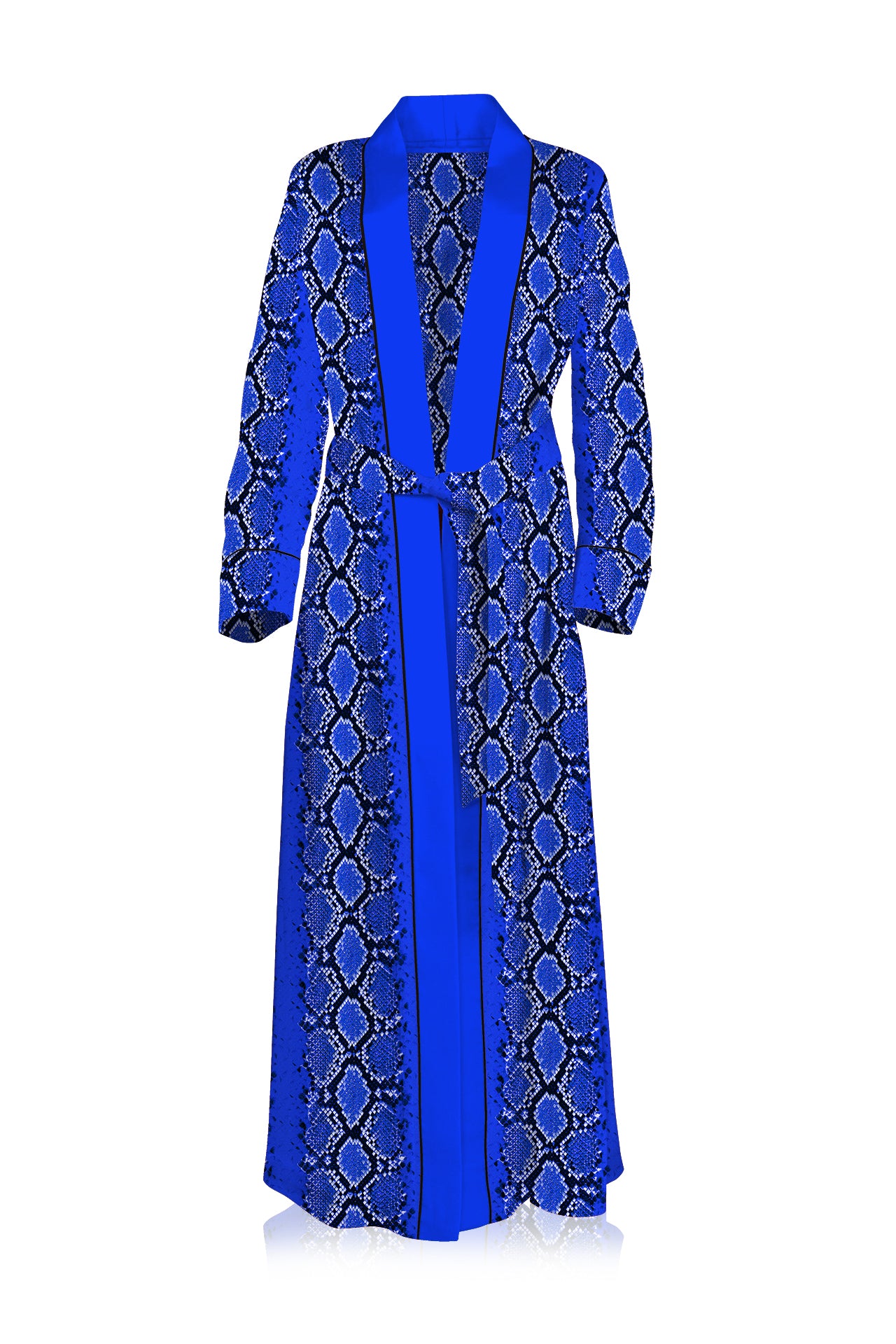 "women's blue robe" "snake print robes" "kim ono silk robe" "Kyle X Shahida"