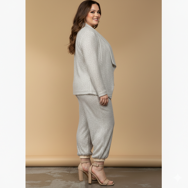 "Kyle X Shahida" "sequins jacket women's" "silver jacket sequin" "sequin jacket blazer" "silver sequin jacket"