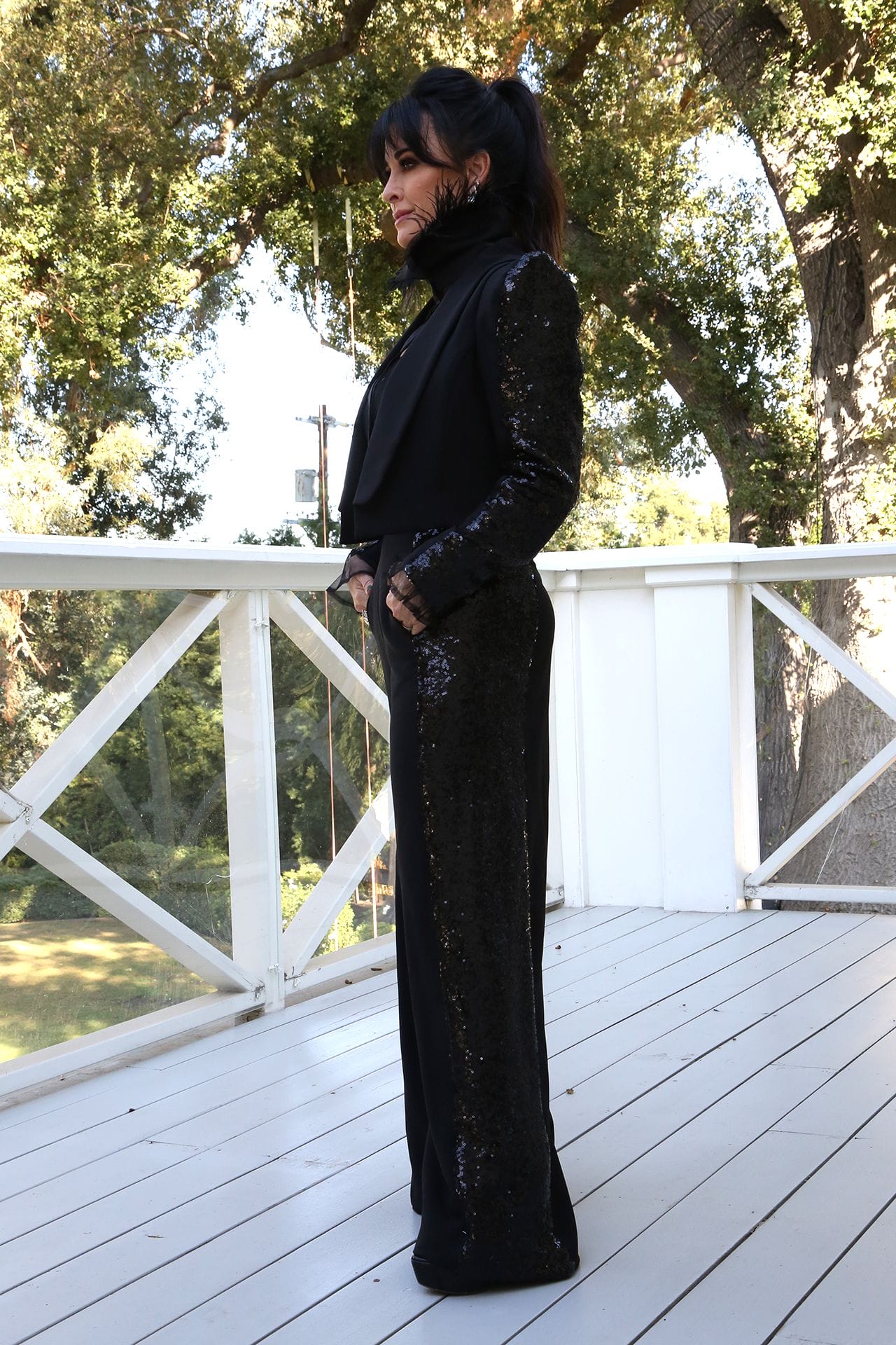"Kyle X Shahida" "sequin pant suit women's" "black sequin suit womens" "sequin blazer suit" "plus sequin suit"