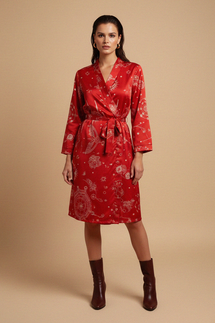 luxury kimono, casual wear, stylish robe, summer kimono, bold print, Kyle X Shahida, designer chic