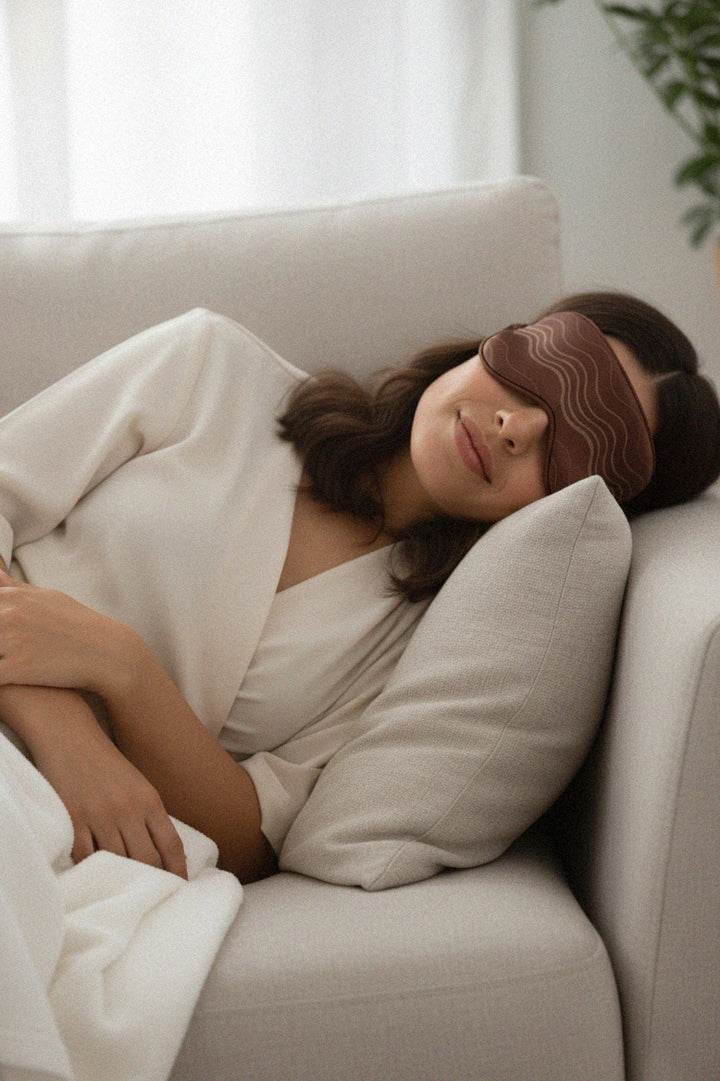 stripe pattern, comfort sleep, women lounging, woven chair, calm setting