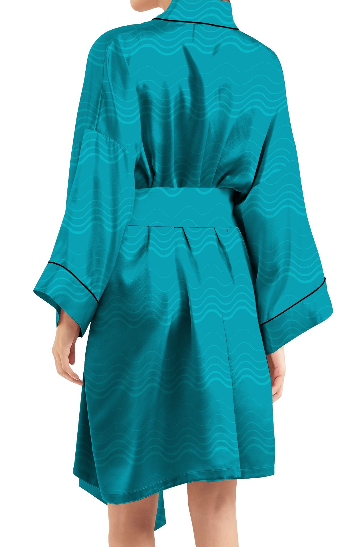 "Kyle X Shahida" "blue robe womens" "kimono short dresses" "women's short kimono"