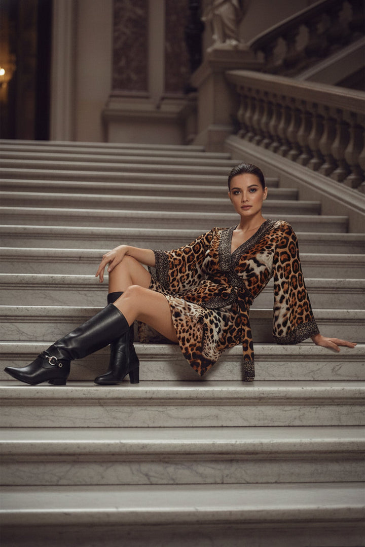 Designer Mini Dress For Women | Leopard Dress Mini | Shahida Parides Medium Designer Mini Dress For Women | Leopard Dress Mini | Shahida Parides Medium
