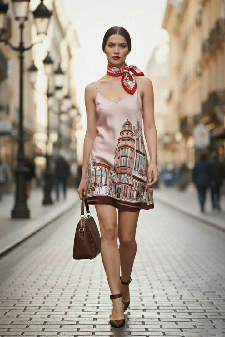 stylish women accessory, lightweight silk scarf, fashionable neck wear, Kyle-X-Shahida-Rodeo-Drive-Collective