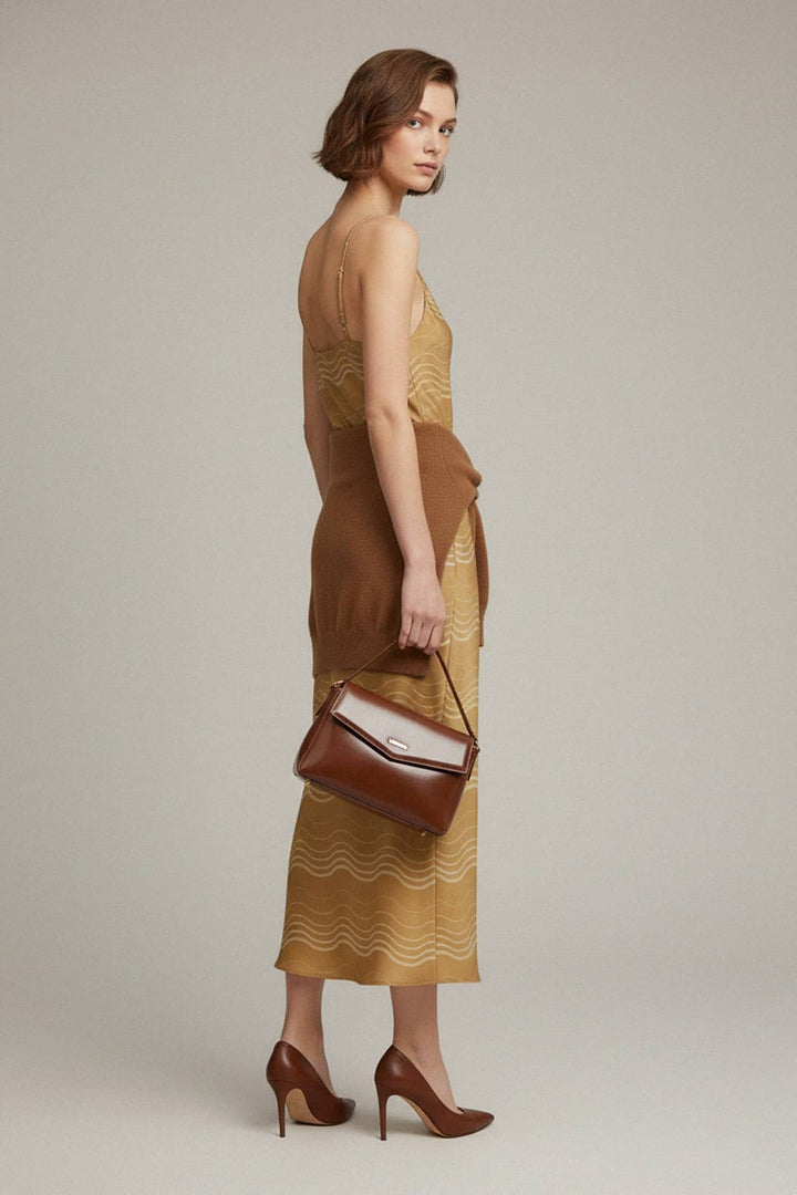 soft satin midi, slip dress women, silk cami outfit, elegant midi wear, chic satin cami