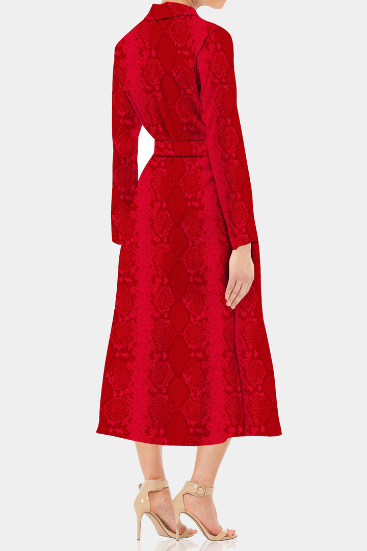 midi length wrap, eco cupro dress, vegan silk outfit, shahida kyle label, blood stone fashion, sustainable dress