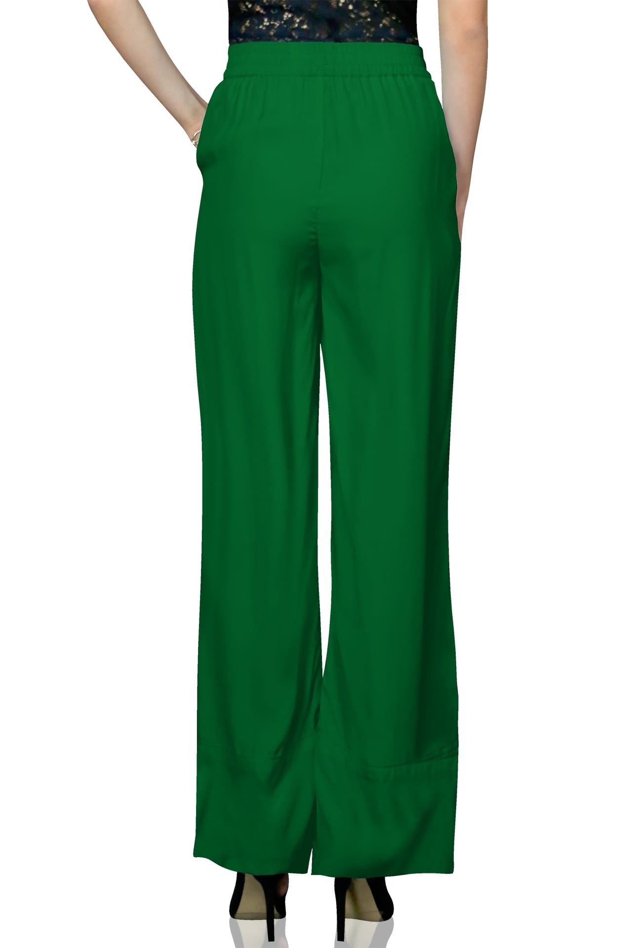 "Kyle X Shahida" "green straight leg pants" "plazzo pant for women" "straight pants for women"