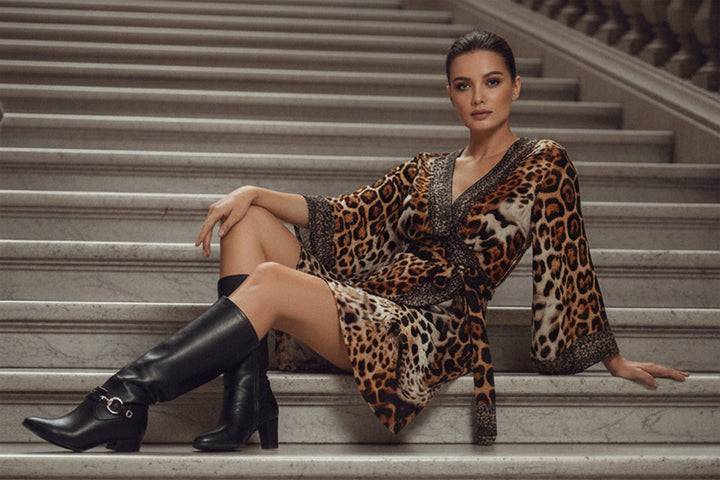 Designer Mini Dress For Women | Leopard Dress Mini | Shahida Parides Medium Designer Mini Dress For Women | Leopard Dress Mini | Shahida Parides Medium