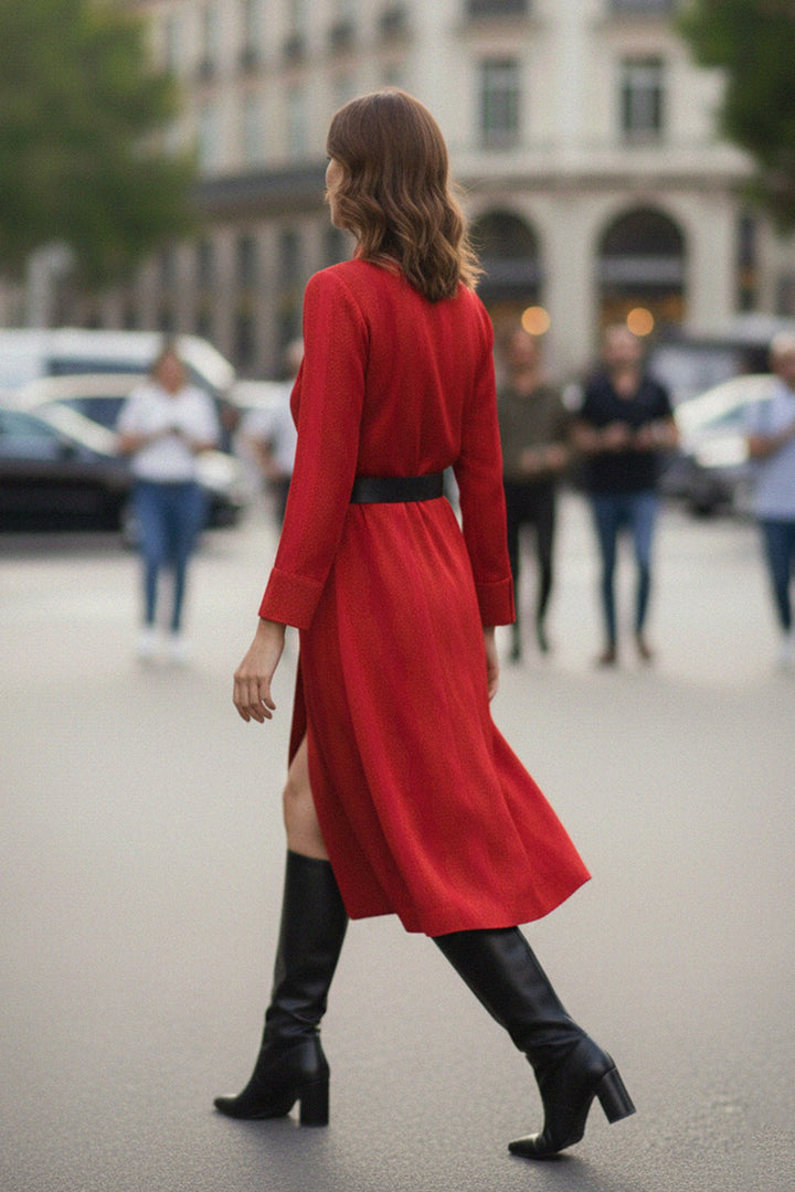 vegan silk, blood stone robe, shahida design, kyle richards, full length dress, eco cupro, sustainable wear