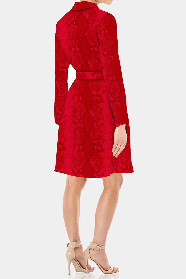 mini length dress, cupro sustainable wear, womens wrap mini, shahida richards label, blood stone fashion, eco friendly dress