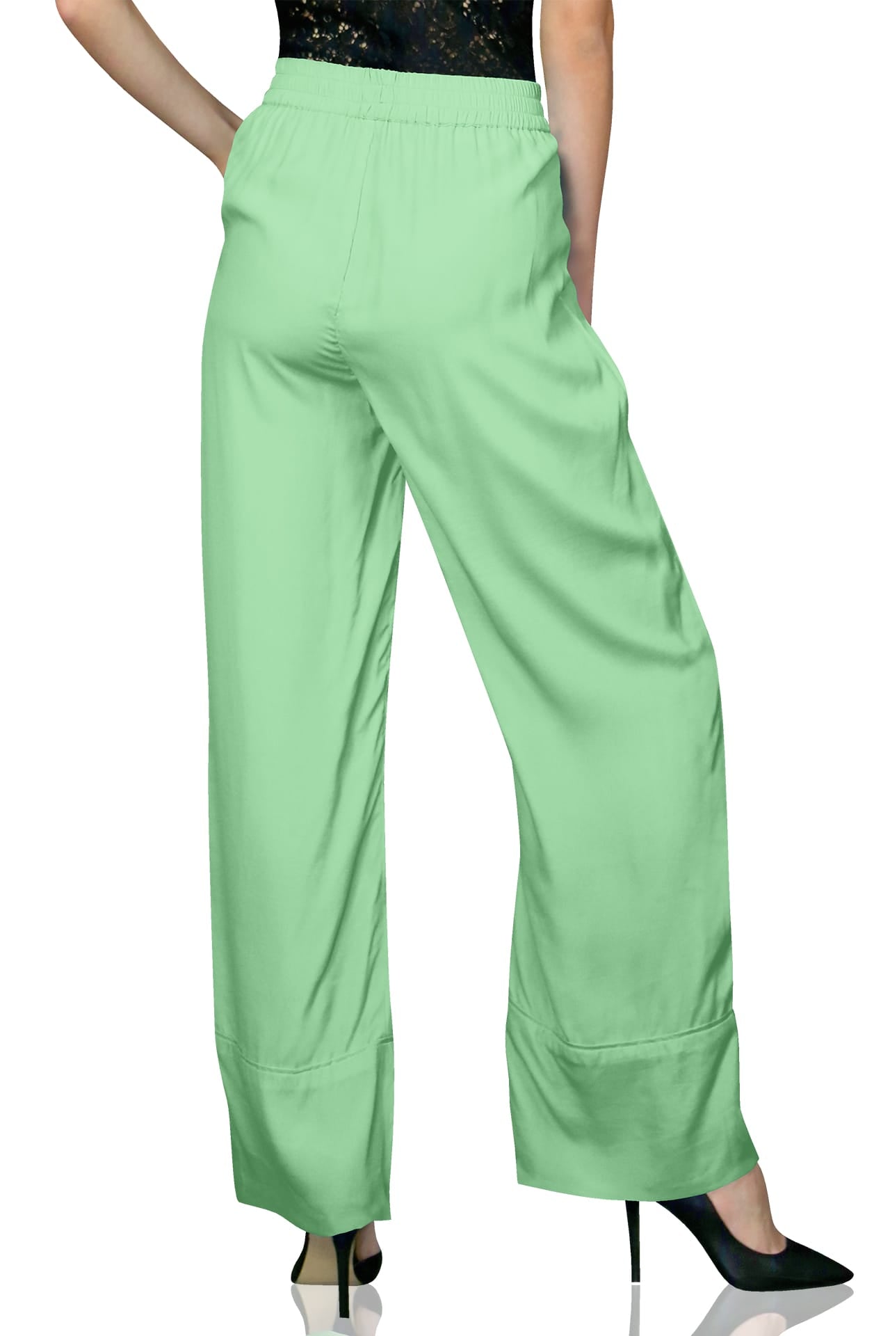 "womens plazzo pants" "green pants for ladies" "straight leg pants women" "Kyle X Shahida"
